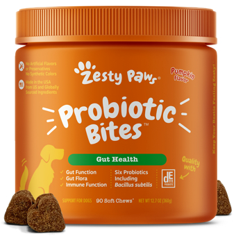 ZestyPaws】プロバイオティック バイツ 90粒 （Probiotic Bites